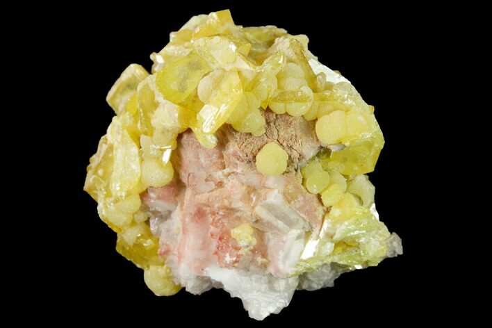 Yellow Wulfenite and Botryoidal Mimetite - La Morita Mine, Mexico #170309